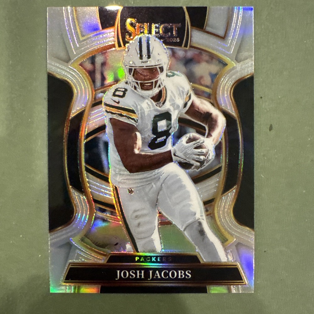 2025 Panini Select Josh Jacobs #67 Concourse Silver Prizm Packers